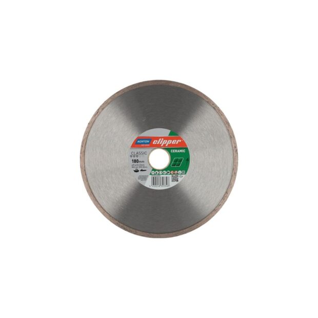 NORTON CLIPPER Diamond cutting disc Classic Ceramic dm 180 mm bore 25.4 / 22.23 mm  1.7 mm 7 mm