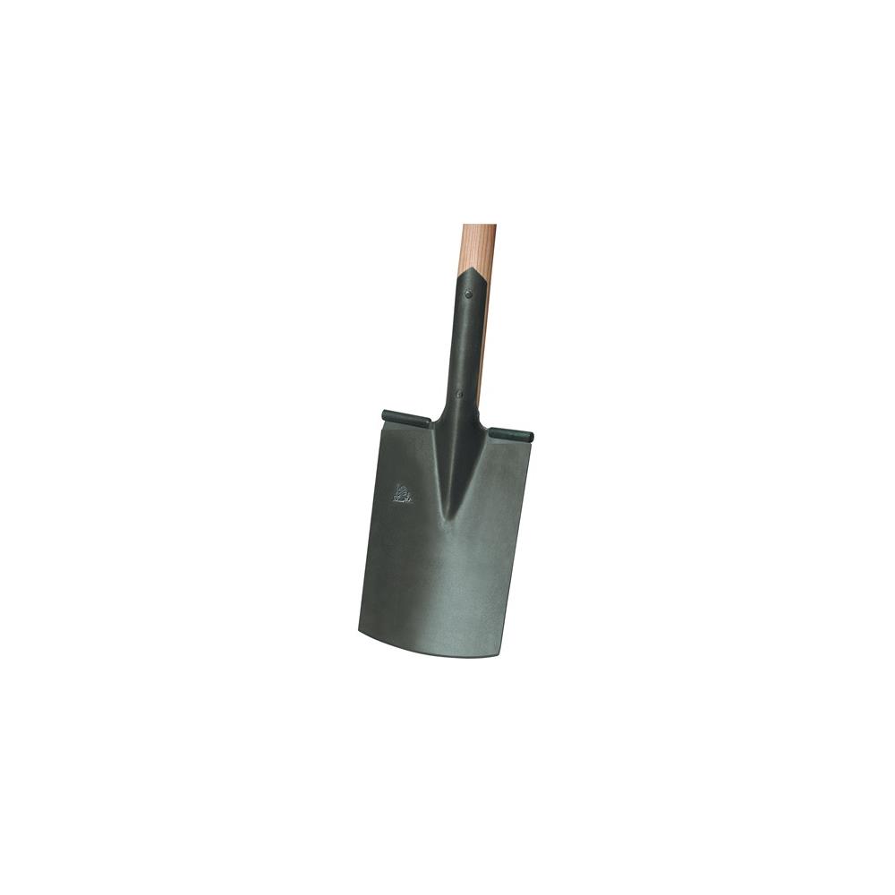IDEAL Builder's spade LÖWE 285 x 185 / 180 mm size 2 gardening shape with step protection and ash T-handle