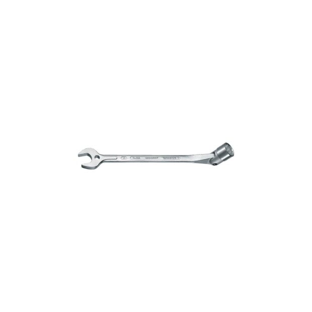 GEDORE Open-end and socket spanner 534 width across flats 15 mm length 231 mm w. movable socket wrench end