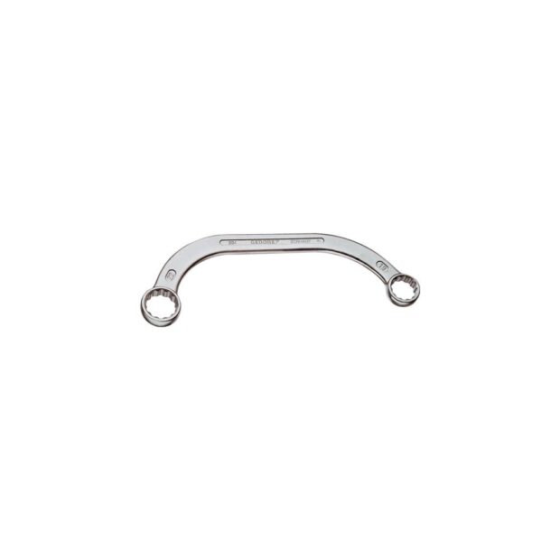 GEDORE Half-moon ring spanner 304 15 x 17 mm length 185 mm CV-steel chrome plated