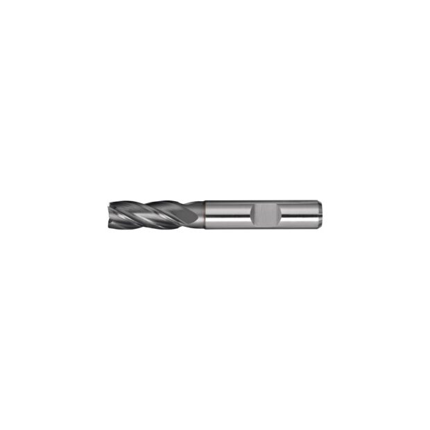 PROMAT End mill DIN 844 type N nominal diameter 10 mm HSS-Co8 TiCN DIN 1835 B no. of cutters 4 short