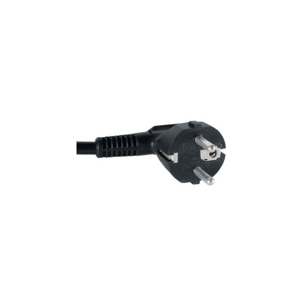 Connection cable  H05VV-F 3 x 1.5 mm² 3 m with angled plug black for indoor use - Image 2