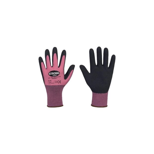 STRONGHAND Glove LADY FLEXTER size 6 pink/black EN 420/EN 388 PPE category II EN 420/EN 388