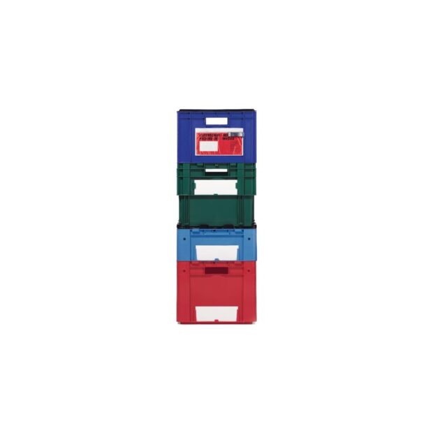 LA-KA-PE Rotating stackable container  PP red L600xW400xH320mm - Image 2