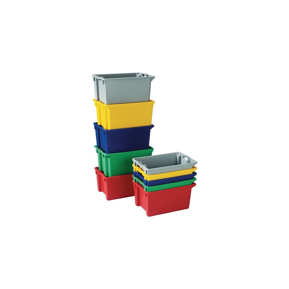 Rotating stackable container PP grey L590xW380xH202mm