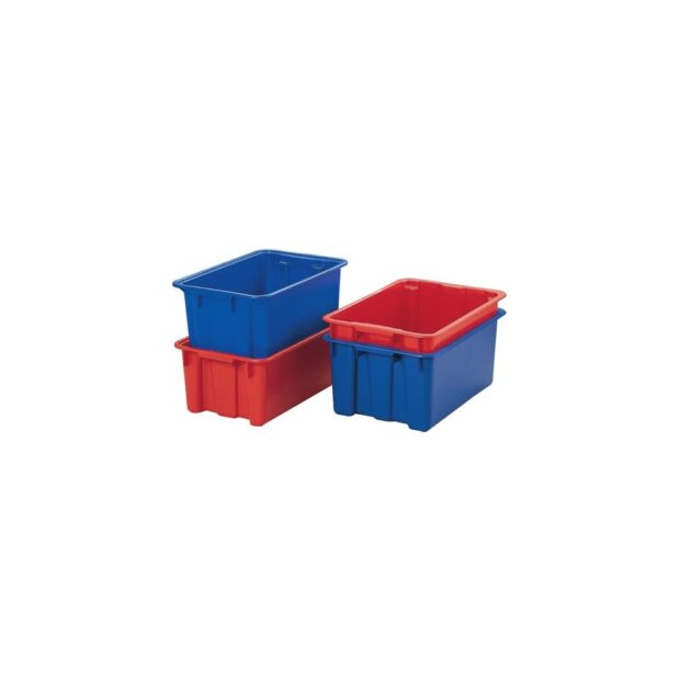 LA-KA-PE Rotating stackable container  PP blue L650xW450xH280mm