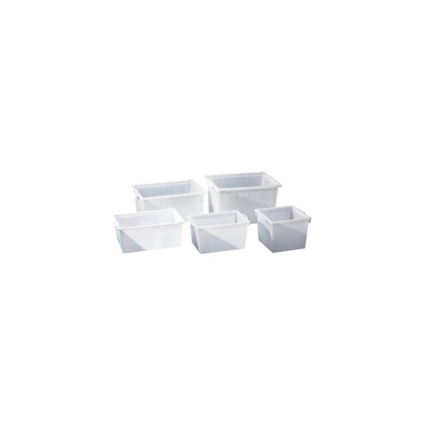 GRAF Plastic container  rectangular 160 l PE natural L880xW640xH360 mm tapered