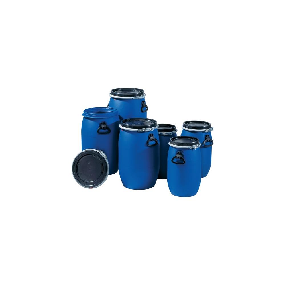 GRAF Wide neck container 30 l polyethylene blue 2 handles fill port diameter 255 mm