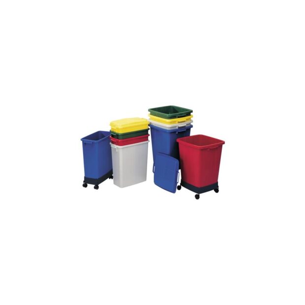 GRAF Waste and recovered material container  60 l H590xW285xD555mm red PE