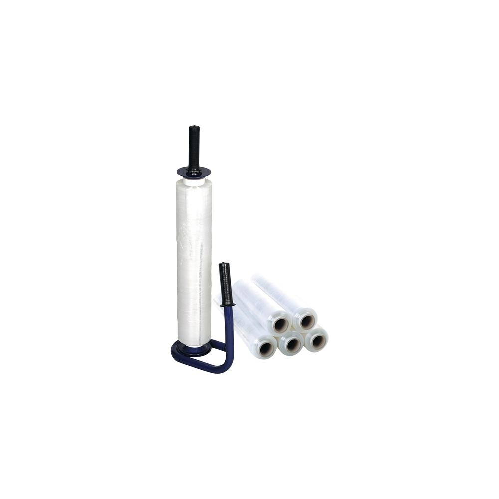 Stretch film set standard L300 m x W450 mm 20 µm transparent with 1 dispenser and 6 rolls