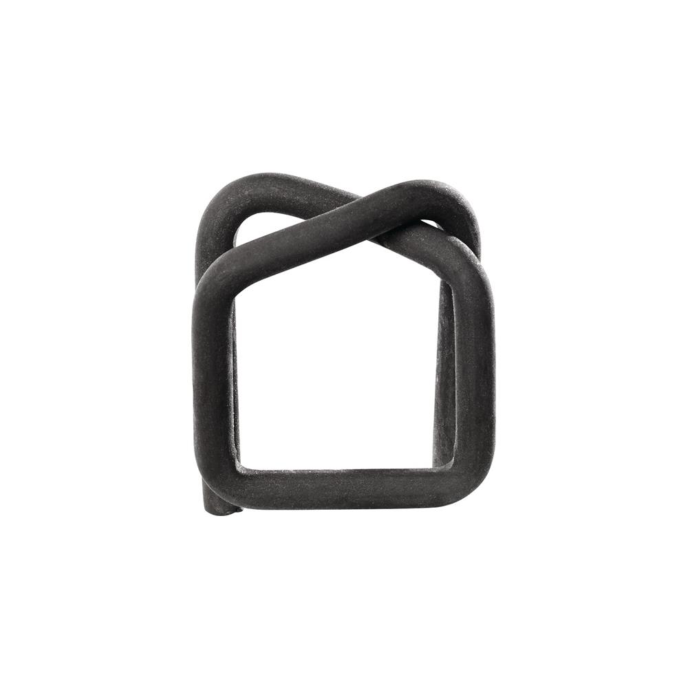 Locking clamp width 19 mm steel for PES straps phosphated