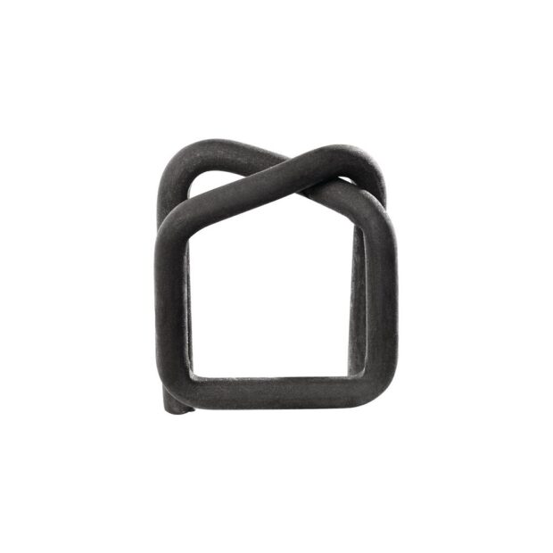 Locking clamp  width 13 mm steel for PES straps phosphated