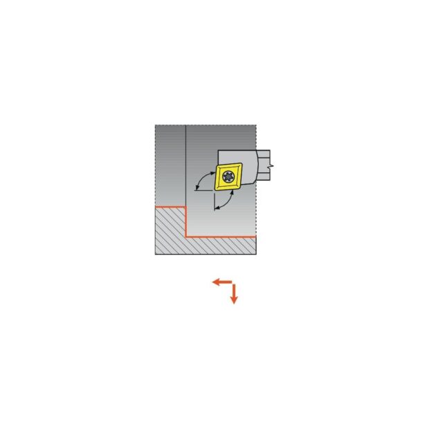 PROMAT Boring bar  A0810J-SCLCR 06 nickel-plated right with inner cooling - Image 3