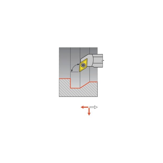 PROMAT Boring bar  A0810H-SDUCL 07 nickel-plated left with inner cooling - Image 3