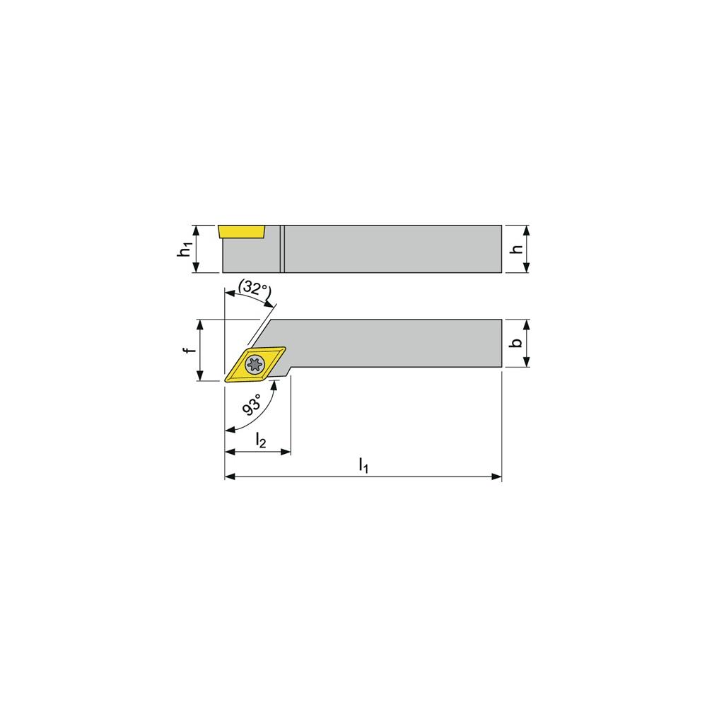PROMAT Rotating tool holder SDJCR2525M11 nickel-plated right external rotation - Image 2