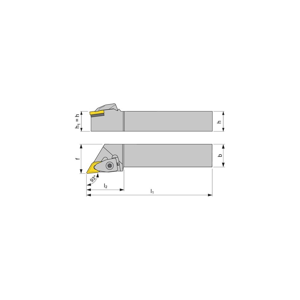 PROMAT Rotating tool holder DDJNL2525M15 nickel-plated left external rotation - Image 2