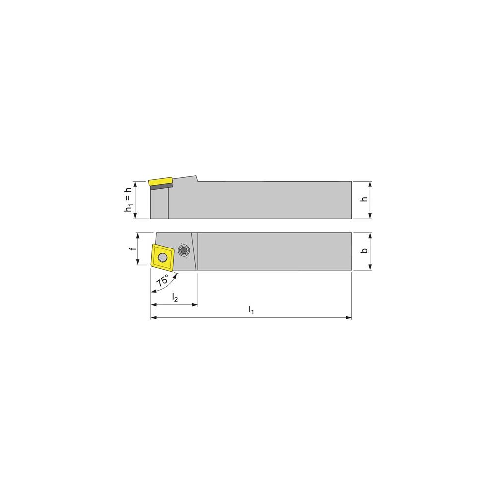 PROMAT Rotating tool holder PCBNL2020K12 burnished left external rotation - Image 2