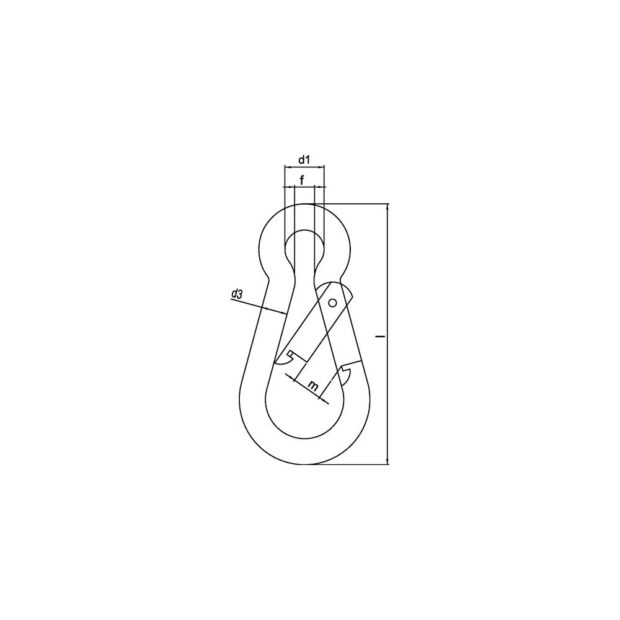 Kleinsorge GmbH & Co. KG Snap hook DIN 5299, shape C length 140 mm, wire thickness 12 mm load-bearing capacity 510 kg zinc galvanised - Image 2