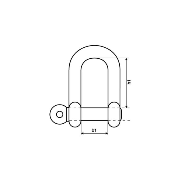 Kleinsorge GmbH & Co. KG Shackle  load-bearing capacity 200 kg bracket/bolt 8 mm straight shape - Image 2