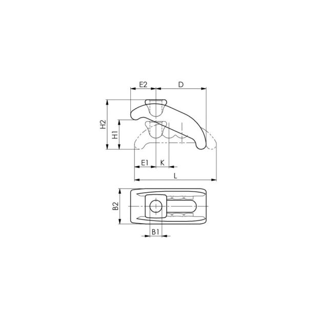 AMF Clamping claw no. 6313K size 18 for T-slot 16 + 18 mm clamping height 0-55 mm - Image 2