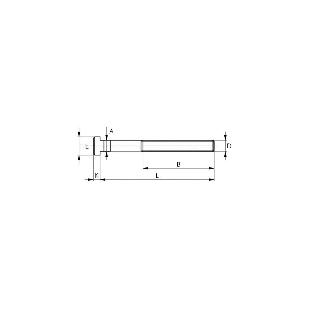 AMF T-slot bolt DIN 787 T-slot 10 mm M10 length 40 mm grade 10.9 - Image 2