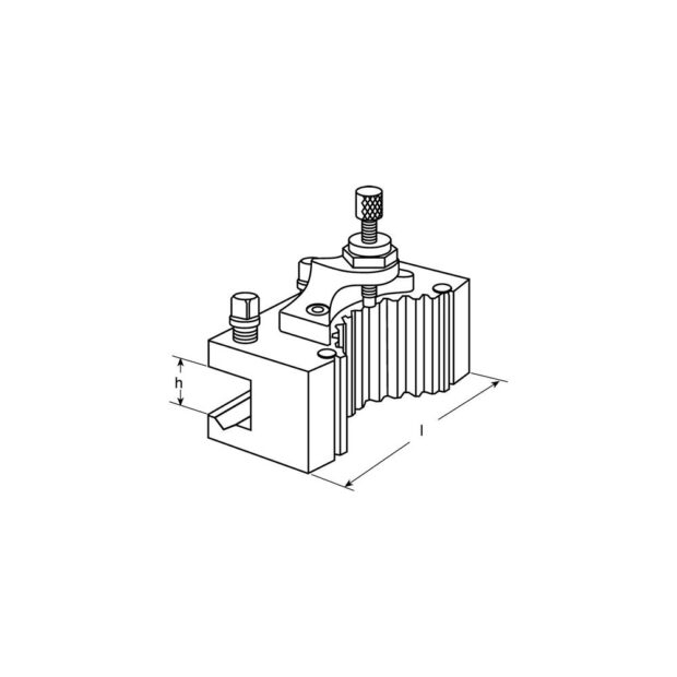 PROMAT Quick-change holder  for steel holder head AB suitable for round boring bars clamping diameter 32 mm - Image 2