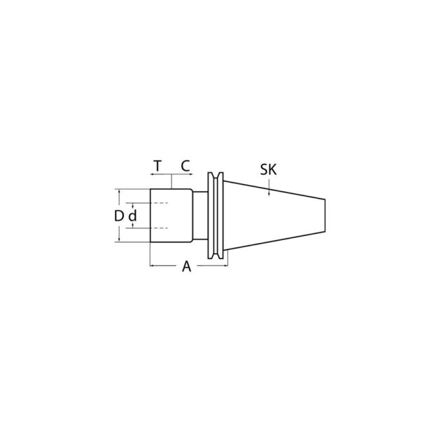 PROMAT Thread cutting chuck DIN 69871A M5-M22 SK50 projecting length 97 mm - Image 4