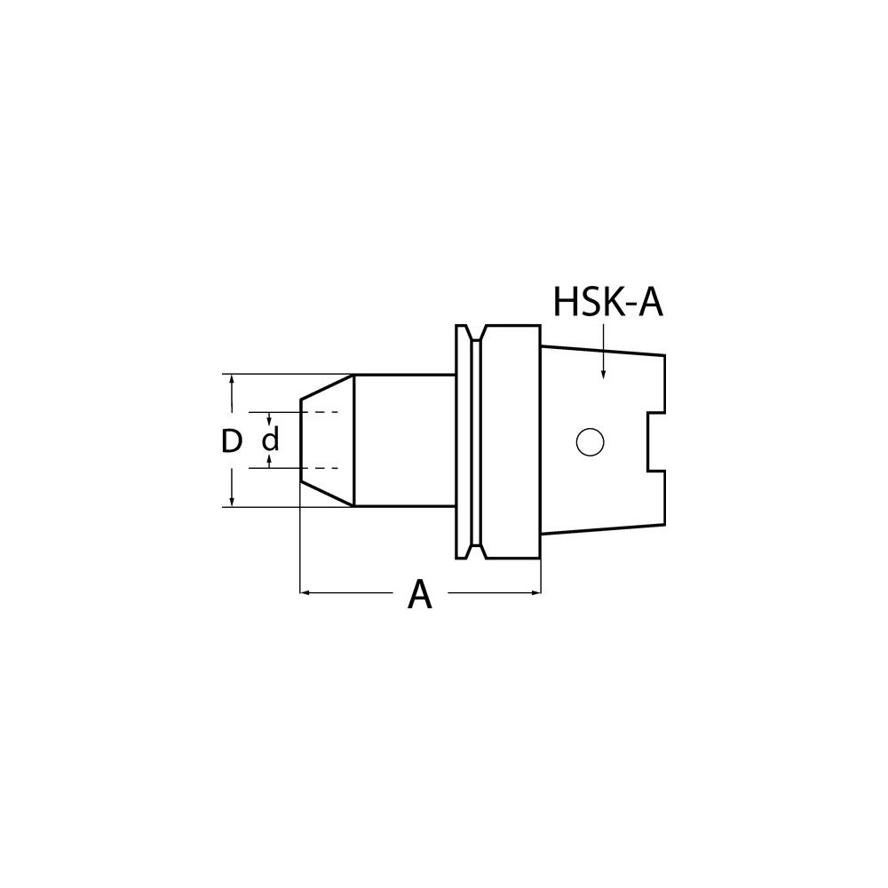 PROMAT Surface clamping chuck DIN 69893A Weldon clamping dm 8 mm HSK-A63 projecting length 65 mm - Image 4