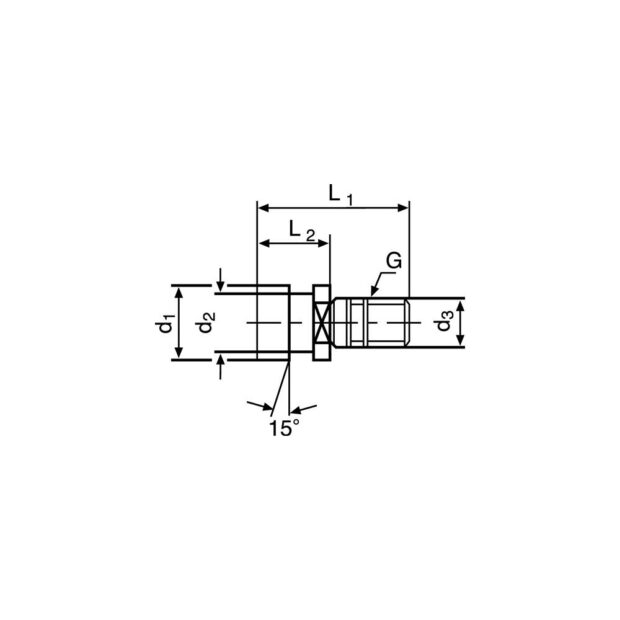 PROMAT Tightening bolt DIN2080 Ott ring groove SK40 with internal thread - Image 3