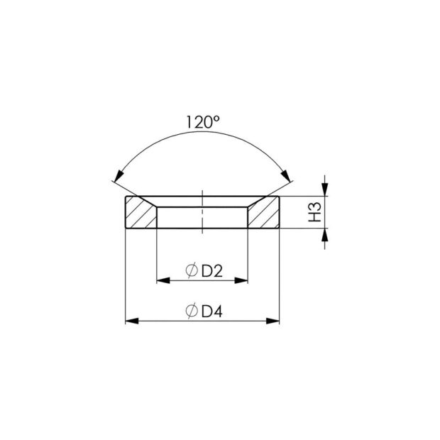 AMF Dished washer DIN 6319D for screws M12 bore diameter 14.2 mm cone angle 120 deg - Image 2