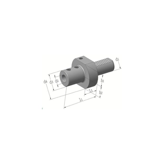 PROMAT Tool holder E1 DIN 69880 clamping dm 25 mm VDI30 suitable for indexable insert drill - Image 4