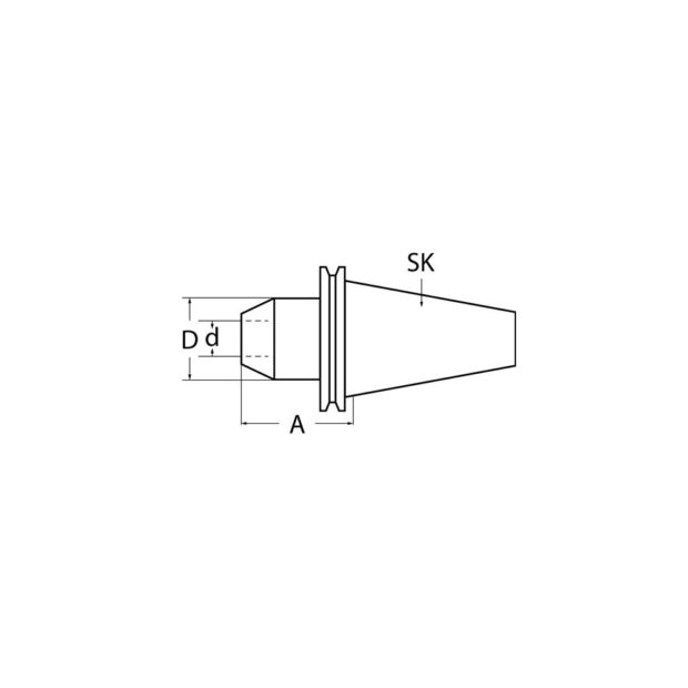 PROMAT Surface clamping chuck DIN 69871AD Weldon clamping dm 25 mm SK40 projecting length 35 mm - Image 6