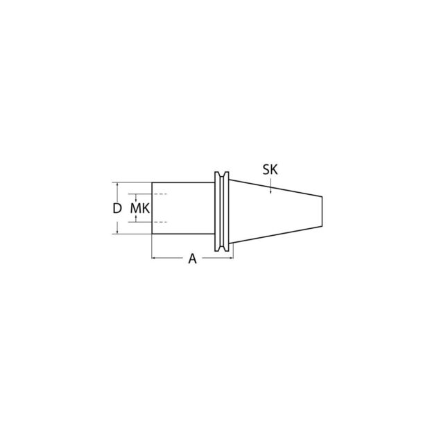 PROMAT Tapered sleeve DIN 69871AD MK2 SK40 projecting length 50 mm - Image 6