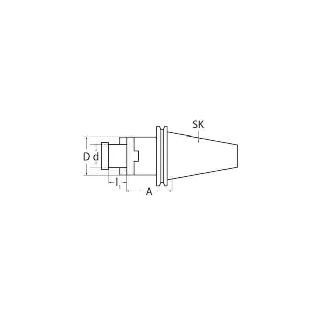 PROMAT Combined detachable cutter arbour DIN 69871AD/B clamping dm 27 mm SK40 projecting length 100 mm - Image 6