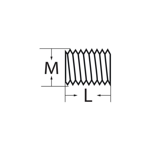 PROMAT Tensioning screw  M10 length 12 mm for clamping chuck diameter 10 mm length 12mm, dimension D 10mm - Image 2