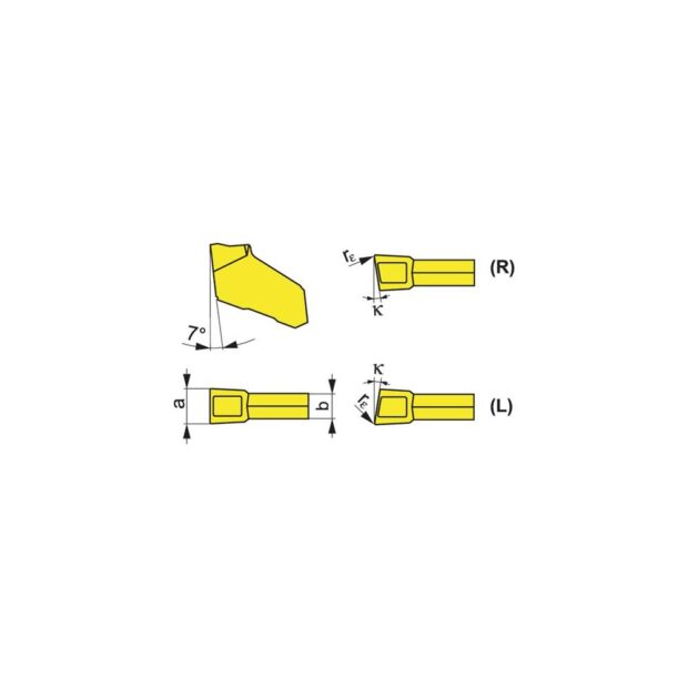 PROMAT Cutting tip  GFR 3.10-0.20R8-M2  UNI35 - Image 2