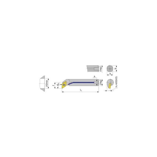 PROMAT Boring bar  E16R-SDUCL07 left VHM with inner cooling - Image 4