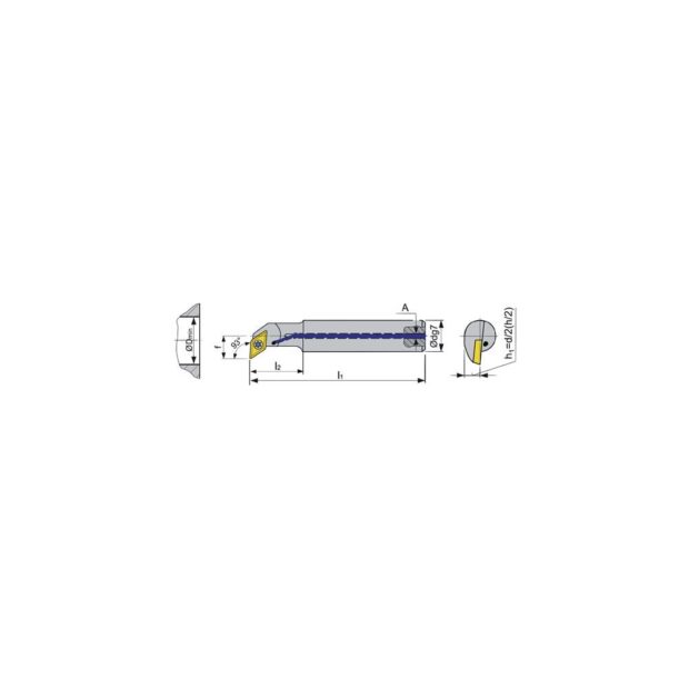 PROMAT Boring bar  A0810H-SDUCL 07 nickel-plated left with inner cooling - Image 2