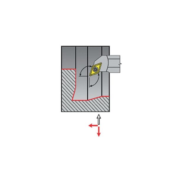 PROMAT Boring bar  A25Q-SDQCL 11 nickel-plated left with inner cooling - Image 3