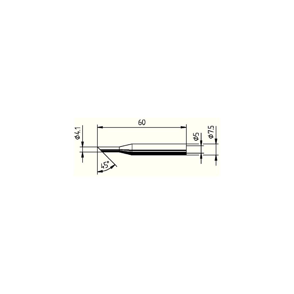 ERSA Soldering tip series 172 angled width 4.1 mm 0172 LD/SB - Image 2