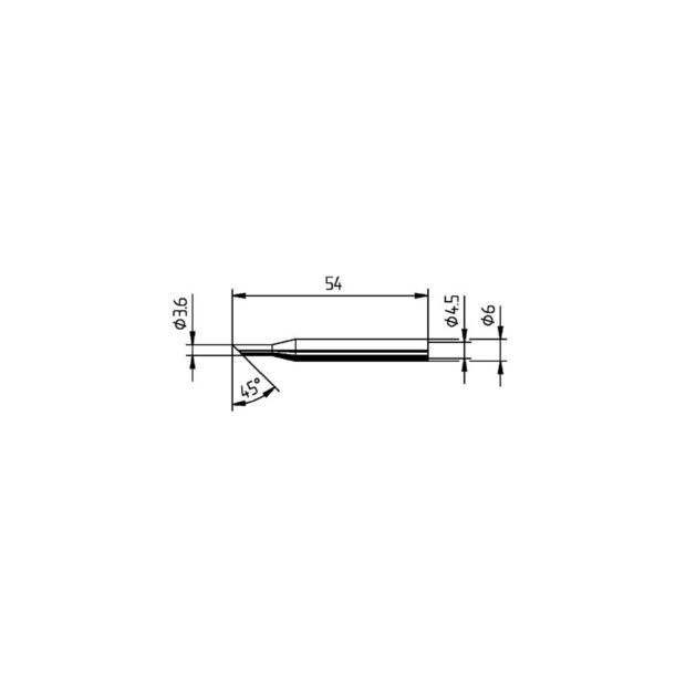 ERSA Soldering tip series 162 angled width 3.6 mm 0162 LD/SB - Image 2