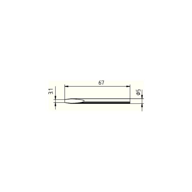 ERSA Soldering tip series 032 chisel-shaped width 3.1 mm 0032 KD/SB - Image 2