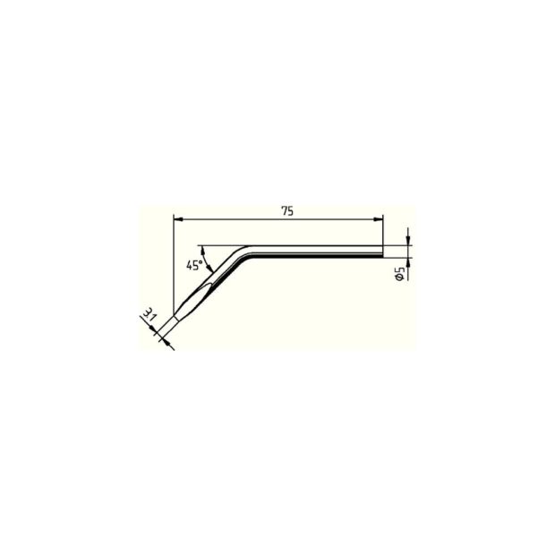 ERSA Soldering tip series 052 angled width 3.1 mm 0052 JD/SB - Image 2