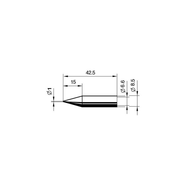 ERSA Soldering tip series 842 graphite tip width 1 mm 0842 BDLF/SB - Image 2