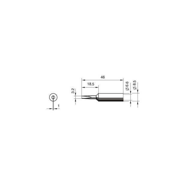 ERSA Soldering tip series 832 chisel-shaped width 3.2 mm 0832 ED/SB - Image 2