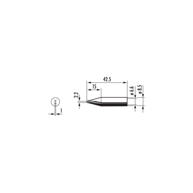 ERSA Soldering tip series 842 chisel-shaped width 2.2 mm 0842 CDLF/SB - Image 2