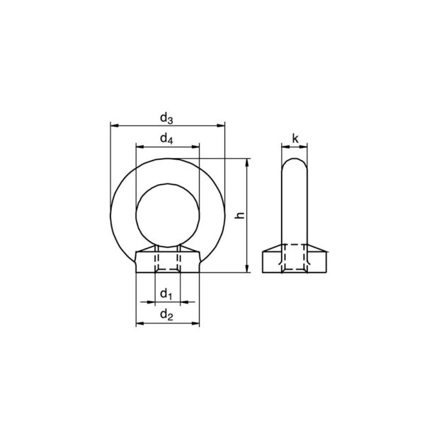 Kleinsorge GmbH & Co. KG Ring nut DIN 582 thread M8 steel C15 zinc galvanised - Image 2