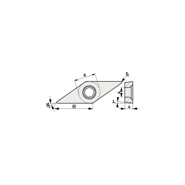 PROMAT Insert  VCGT110304-AL N20  aluminium machining - Image 3