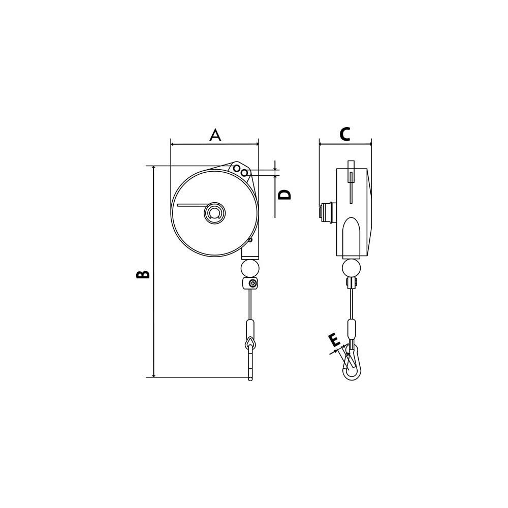 PLANETA Spring balancer TCN 9322 load-bearing capacity 4-6 kg rope length 2.0 m rope diameter 2.0 mm - Image 2