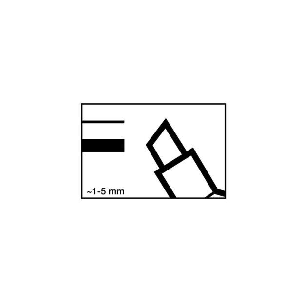 EDDING Permanent marker 3300 black line width 1-5 mm wedge tip - Image 2